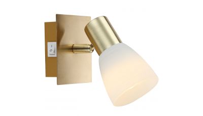 Sieninis &scaron;viestuvas Raider LED 1x4W E14 Brass Mat 54538-1 Globo Lighting
