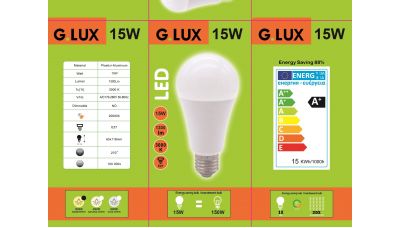 LED Lemputė GR-LED-A60-15W 3000K 1491 LED Lemputė GR-LED-A60-15W 3000K 1491 G.LUX