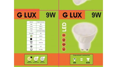 LED Lemputė GR-LED-GU10-9W 1490 G.LUX