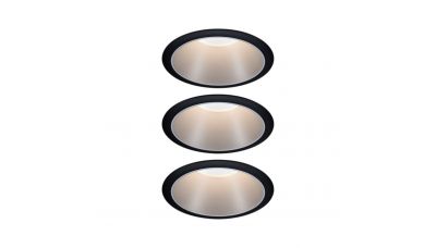 Įmontuojamas &scaron;viestuvas Cole 3 Recessed 2700K Black-Silver Dim 93408 Paulmann