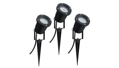 Įbedamas &scaron;viestuvas Garden Spot Plant Light Black 3 pieces 98897 Paulmann