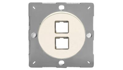  Keystone/USB Data tinklelio plokštė be rėmelio, dvivietė Balta EGD2Y.MW Varilight