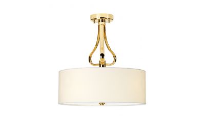 Lubinis &scaron;viestuvas Falmouth 3 Light Semi Flush BATH-FALMOUTH-SF-FG Elstead Lighting