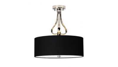 Lubinis &scaron;viestuvas Falmouth 3 Light Semi Flush BATH-FALMOUTH-SF-PC Elstead Lighting