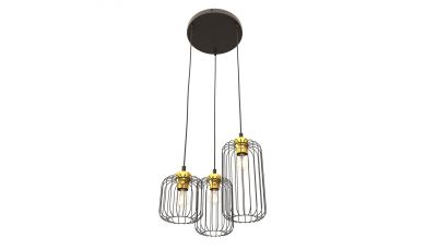 Pakabinamas &scaron;viestuvas Vander 3Prem BL Gold 1364/3PREM Emibig Lighting