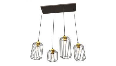 Pakabinamas &scaron;viestuvas Vander 4 BL Gold 1364/4 Emibig Lighting