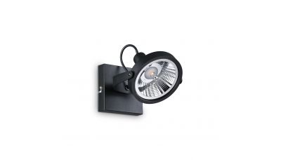 Sieninis šviestuvas Glim PL1 Nero 200231 Sieninis šviestuvas Glim PL1 Nero 200231 Ideal Lux