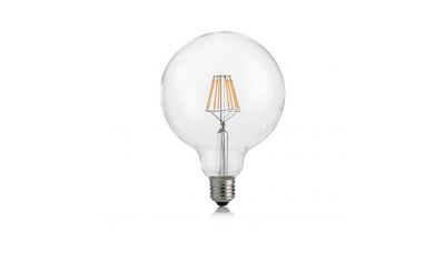 LED Lemputė Lampadina LED E27 8w Globo D125 3000K Trasparente Dimm 188959 Ideal Lux