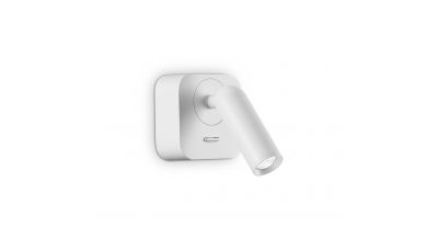 Sieninis &scaron;viestuvas Bean Square AP Bianco 260648 Ideal Lux