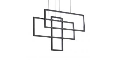 Pakabinamas &scaron;viestuvas Frame SP Rettangolo Nero 269382 Ideal Lux