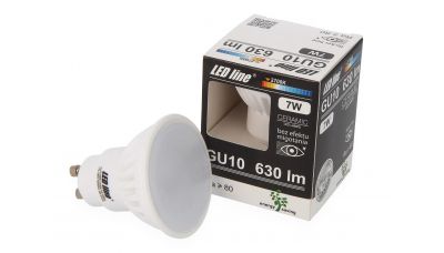 GU10 LED lemputė 7W 630lm šiltai balta 247613 LED Line