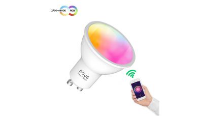  Lemputė Nous LED GU10, 4.5W, 350lm, RGB, Wi-Fi, programėlė, Smart Life NOUS-P8 Tuya