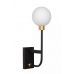 Sieninis &scaron;viestuvas Berend Wall Bathroom IP44 Black 30266/01/30 Lucide