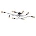 Lubinis &scaron;viestuvas Lester Ceiling VIII Black 21112/08/30 Lucide