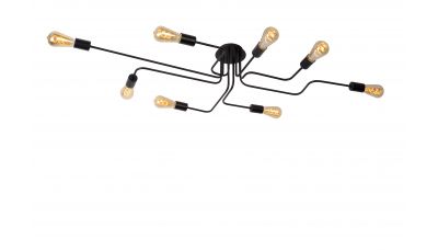 Lubinis &scaron;viestuvas Lester Ceiling VIII Black 21112/08/30 Lucide
