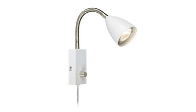 Sieninis &scaron;viestuvas Ciro Flex 1L White-Steel 107410 Markslojd