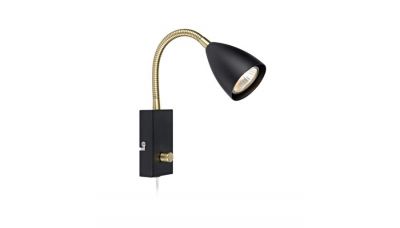 Sieninis šviestuvas Ciro Wall 1L Flex Black-Brass 106589 Sieninis šviestuvas Ciro Wall 1L Flex Black-Brass 106589 Markslojd