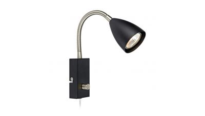 Sieninis &scaron;viestuvas Ciro Wall Flex 1L Black-Steel 107409 Markslojd