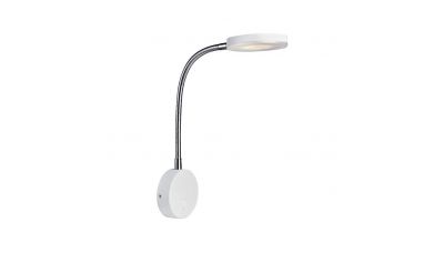 Sieninis šviestuvas Flex Wall 1L White-Chrome 106468 Sieninis šviestuvas Flex Wall 1L White-Chrome 106468 Markslojd