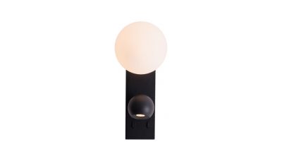 Sieninis &scaron;viestuvas Atom Wall Black W0351 Maxlight