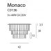 Lubinis &scaron;viestuvas Monaco Ceiling 9 Chrome C0136 Maxlight
