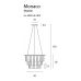Pakabinamas &scaron;viestuvas Monaco Pendant 9 Chrome P0259 Maxlight