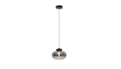 Pakabinamas &scaron;viestuvas Moonstone Smoke Glass - Black Marble Pendant P0515 Maxlight