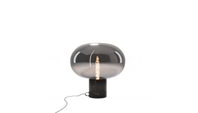 Stalinis &scaron;viestuvas Moonstone Smoke Glass - Black Marble Table T0057 Maxlight