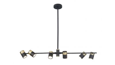 Lubinis &scaron;viestuvas Puma Pendant 6 Black-Gold P0409 Maxlight