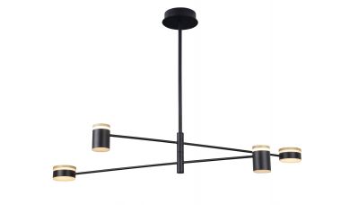 Pakabinamas &scaron;viestuvas Puma Pendant LED 28W Black-Gold-Wood P0406 Maxlight