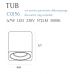 Lubinis šviestuvas Tub White Square C0156 Lubinis šviestuvas Tub White Square C0156 Maxlight