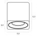 Lubinis &scaron;viestuvas Tub Black Square C0212 Maxlight