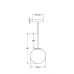 Pakabinamas &scaron;viestuvas Basic Form Pendant 1 Black 20cm MOD321PL-01B1 Maytoni