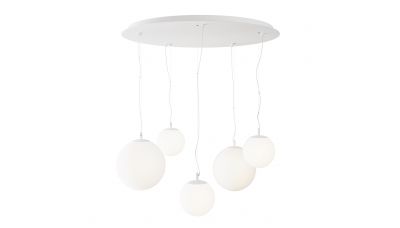 Pakabinamas &scaron;viestuvas Basic Form Pendant 5 White 105cm MOD321PL-05W1 Maytoni