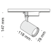 &Scaron;viestuvas bėgeliams Track Lighting Vuoro LED White 12W 4000K TR003-1-12W4K-W Maytoni