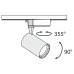 &Scaron;viestuvas bėgeliams Track Lighting Vuoro LED White 12W 4000K TR003-1-12W4K-W Maytoni