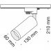 &Scaron;viestuvas bėgeliams Track Lighting Focus GU10 Black TR004-1-GU10-B Maytoni