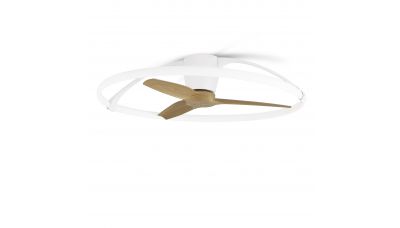 &Scaron;viestuvas su ventiliatoriumi Nepal Fan Blanco-Madera 75W 7532 Mantra