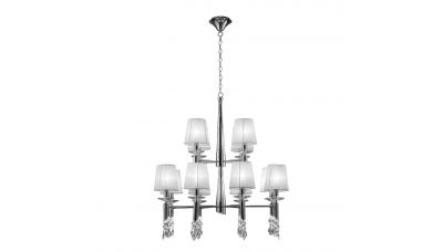 Pakabinamas šviestuvas Tiffany Cromo Blanco 12 3850 Pakabinamas šviestuvas Tiffany Cromo Blanco 12 3850 Mantra