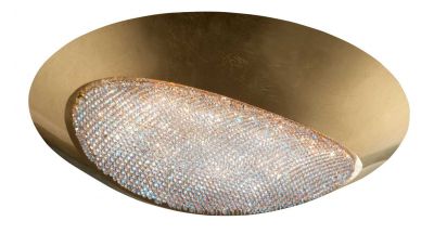 Lubinis &scaron;viestuvas Blink PL6 60 LED Ceiling Gold Leaf Blink Led PL6 60 F01 Masiero
