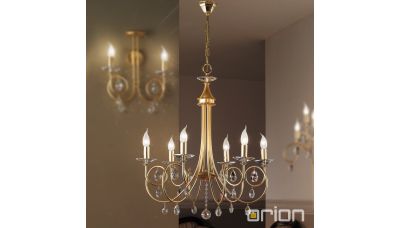 Pakabinamas šviestuvas Giada Chandelier 6 Gold LU 1670/6 Gold-matt Pakabinamas šviestuvas Giada Chandelier 6 Gold LU 1670/6 Gold-matt Orion