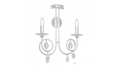 Sieninis &scaron;viestuvas Giada Wall 2 Silver WA 2-1136/2 Silver-matt Orion