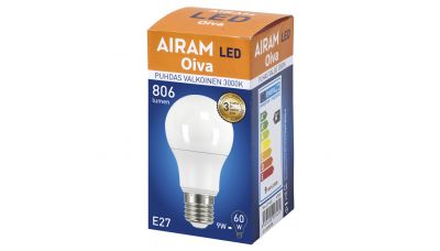 LED Lemputė Oiva LED OP Burbuliukas A60 E27 830 6435200203472 Airam