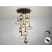 Pakabinamas &scaron;viestuvas Norma 9L Black/Brass Dim 225090D Schuller
