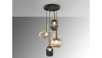 Pakabinamas &scaron;viestuvas Norma 4L Black/Brass 225168 Schuller