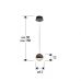 Pakabinamas &scaron;viestuvas Orbes Pendant Black Chrome D12 276139 Schuller