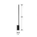 Sieninis &scaron;viestuvas Stick Wall Black 304252 Schuller