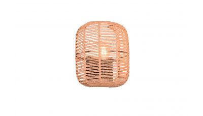Sieninis &scaron;viestuvas Runa Wall Lamp E27 Matt Black-Sisal 203000132 TRIO Lighting