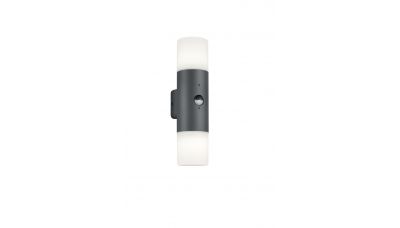 Sieninis &scaron;viestuvas Hoosic Wall 2xE27 Motion Sensor Anthracite 222260242 TRIO Lighting