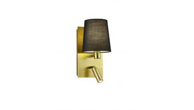 Sieninis &scaron;viestuvas Marriot Wall Lamp E27 + LED Gold/Black 271470279 TRIO Lighting